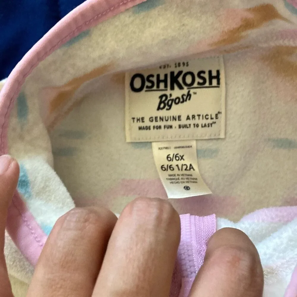 Osh Gosh b’gosh Girls Fleece Winter Pullover Sweater Cream size Small 6 6X - Picture 3 of 5